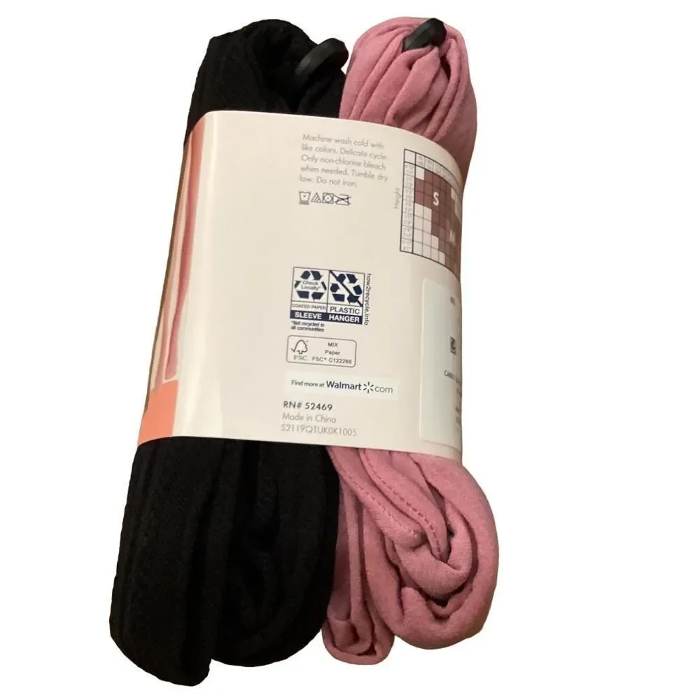 Bundle NWT Secret Treasures Opaque Cable Tight, Pair x 3 Black Mauve Small